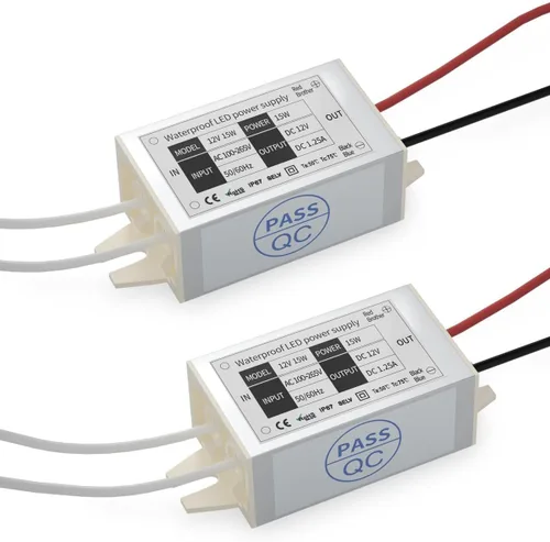 Vista 10 de Lustaled Transformador de controlador LED de 10 W CC 12 V - Convertidor de conmutación de voltaje constante de 110 V CA a 12 V CC - Impermeable
