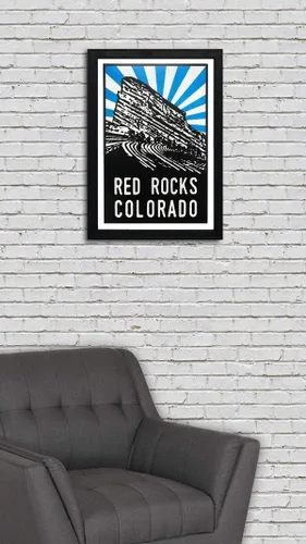 Vista 3 de Rocas Rojas Colorado Art (azul)