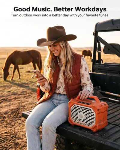 Vista 9 de Altavoz portátil al aire libre de Bluetooth 160W pico inalámbrico IP67 Naranja
