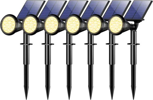 Vista 13 de WELALO Solar Lights Outdoor Waterproof Flag Spotlights 10 Pack (Colored)