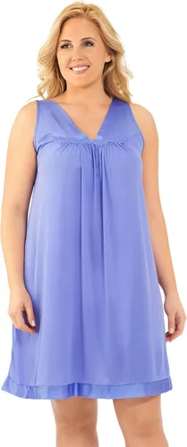 Vista 14 de Exquisite Form Women's 30107 Nylon Tricot Sleeveless Short Knee Length Nightgown Amaranto