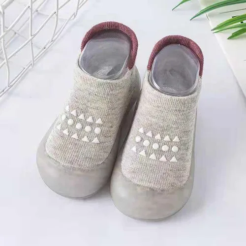Vista 6 de Calcetines antideslizantes y transpirables ligeros mocasines a rayas de arco iris mocasines para bebés y niños pequeños