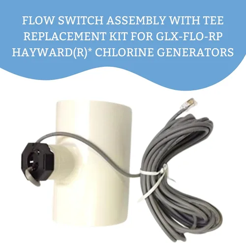 Vista 2 de Conjunto de interruptor de flujo con kit de reemplazo en T para generadores de cloro GLX-FLO-RP Hayward(R)* - Cable de 15 pies Detección de flujo