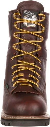 Vista 3 de Botas de trabajo impermeables para hombre Georgia Boot con cordones de punta a punta Marrón (Soggy Brown)