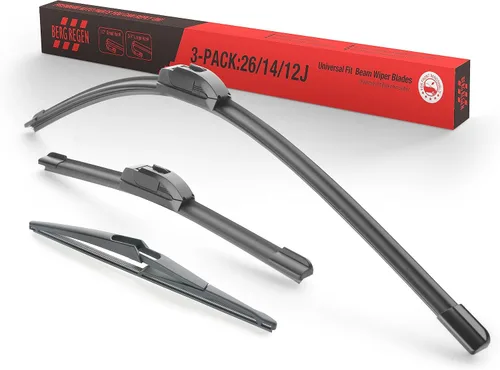 Vista 103 de BERG REGEN Escobillas limpiaparabrisas de 15"+15" con escobilla trasera de 13" - Juego de repuesto automotriz para Jeep Wrangler JK 2008 2009 2010