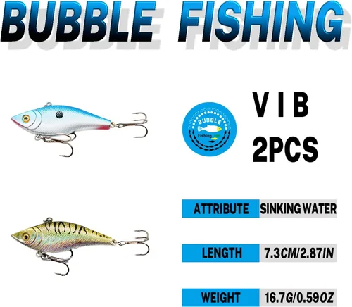 Vista 6 de Juego de señuelos de pesca Minnow Crankbaits Cebo de saltamontes Cebo de varias etapas cebos duros de varios tamaños