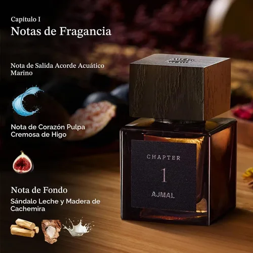 Vista 5 de Ajmal Capítulo 1 Eau de Parfum, Higo Acuático, Madera de Sándalo