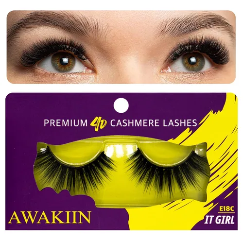 Vista 13 de Extensiones de pestañas postizas naturales de cachemira 4D, autoadhesivas, reutilizables, pestañas largas, de aspecto natural, pestañas esponjosas