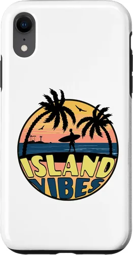 Vista 8 de iPhone 15 Island Vibes - Relaxed - Beach Scene - Surfer - Palm Trees Case