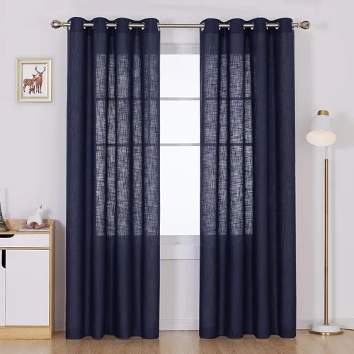 Vista 19 de Deconovo - Cortinas transparentes con filtro de luz de 84 pulgadas de largo Plata