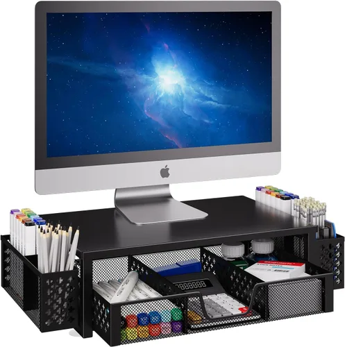 Vista 11 de Simple Trending Organizador de escritorio y accesorios, soporte elevador