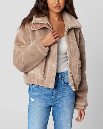 Vista 4 de BLANKNYC Chaqueta Sherpa de lujo para mujer abrigo cómodo y elegante