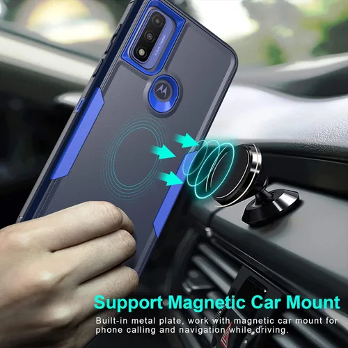 Vista 3 de Funda para Moto G Play 2023, a prueba de golpes, a prueba de caídas, protector de pantalla de vidrio templado, funda de protección resistente