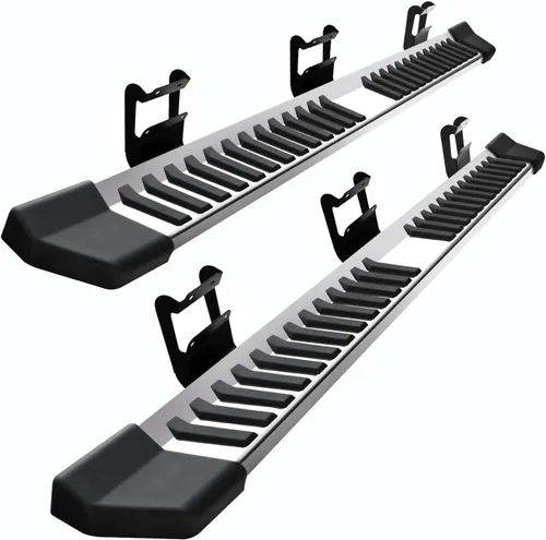 Vista 12 de COMNOVA Estribos Compatibles con Ford F-150 Crew Cab 2004-2014 (4 puertas de tamaño completo), diseño de almohadilla de paso de 6 pulgadas, barras