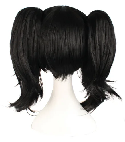 Vista 2 de Pelucas MapofBeauty, se pueden equipar con pelucas y adornos para el cabello para cosplay, Negro