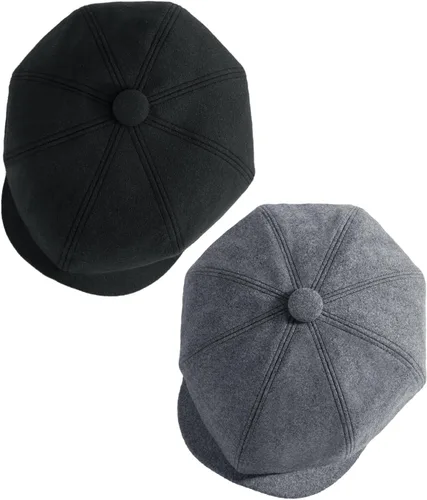 Vista 13 de Gorra de taxista Senker Fashion para hombre, gorra irlandesa clásica de 8 paneles de mezcla de lana para hombre mayor