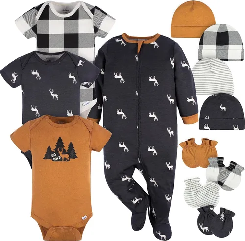 Vista 13 de Gerber Juego de regalo de canastilla de 12 piezas para bebés y niñas