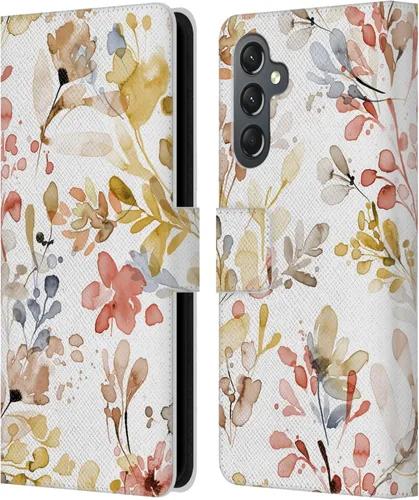 Vista 246 de Head Case Designs Officially Licensed Ninola Beige Wild Grasses Leather Wallet Case Compatible with Samsung Galaxy A07 4G
