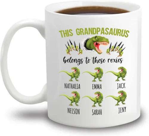 Vista 11 de Tazas con fotos personalizadas para abuelo, regalo para el mejor abuelo del mundo, taza de café personalizada para abuelo, taza para abuelos