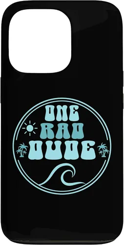 Vista 10 de One Rad Dude 1st Birthday Surf Beach Groovy Case for iPhone 17
