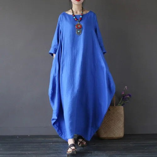 Vista 2 de Women Short Fitted Popular Fit Slim Loose Light Summer Sundresses Jersey Dresses Cotton Dresses