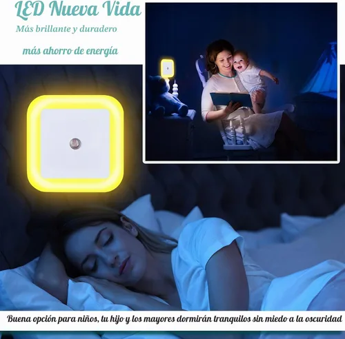 Vista 3 de Hortsun Paquete de 24 Luces Nocturnas LED que se Enchufan a la Pared con Sensor Inteligente de Oscuridad Automático, Luces Enchufables Automáticas