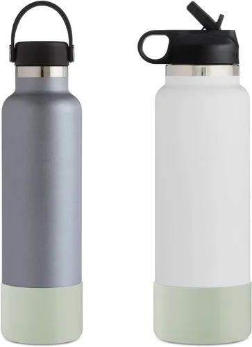 Vista 4 de CHEETAH Funda Protectora para Botella de Agua Hydroflask de 12oz - 40oz, Funda de Silicona Inferior Sin BPA, Compatible con Todas las Botellas