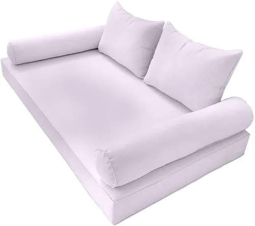 Vista 2 de Style4 AD107 - Juego completo de almohada de colchón para cama de día, 5 piezas, para exteriores, para cama de día