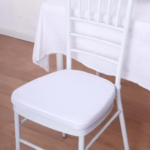 Vista 12 de Efavormart Cojín de 2" de espesor para silla Chiavari en negro, cojín de asiento de espuma con efecto memoria con lazos y funda extraíble