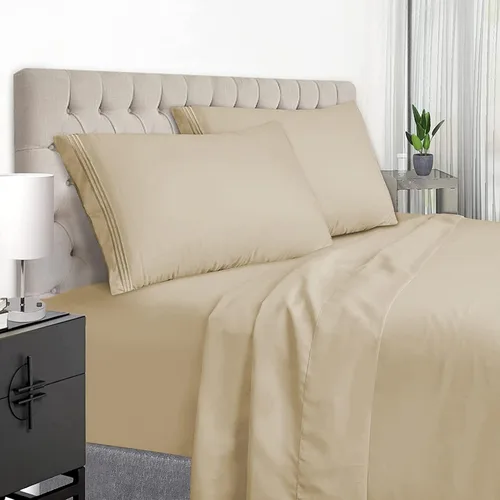 Vista 14 de EaseHome Juego de Sábanas Tamaño Queen - Sábanas de Cama Queen de Microfibra Cepillada de Lujo Extra Suave con Bolsillo Profundo de 18 Pulgadas Negro