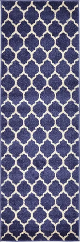 Vista 10 de Unique Loom Trellis Collection - Alfombra de área de Filadelfia, rectangular de 2 pies 2 pulgadas x 3 pies, color morado y marfil
