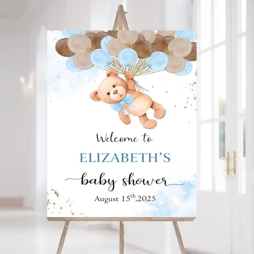 Vista 23 de Letrero de bienvenida personalizado para baby shower, cartel de bienvenida de safari para baby shower, letrero de baby shower de animales
