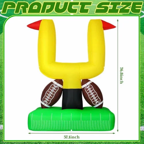 Vista 3 de Bencailor Decoración de fiesta de fútbol gigante de 71 pulgadas, juego de fútbol inflable gigante con juego de camiseta para juego, grandes pelotas