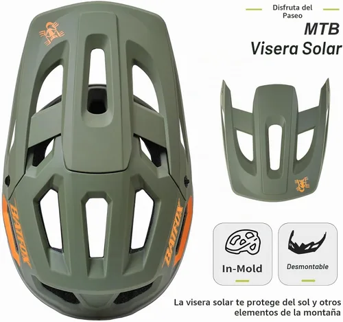 Vista 3 de Casco de Bicicleta BATFOX, Casco de Bicicleta de Montaña para Hombres, Mujeres, Adultos y Jóvenes