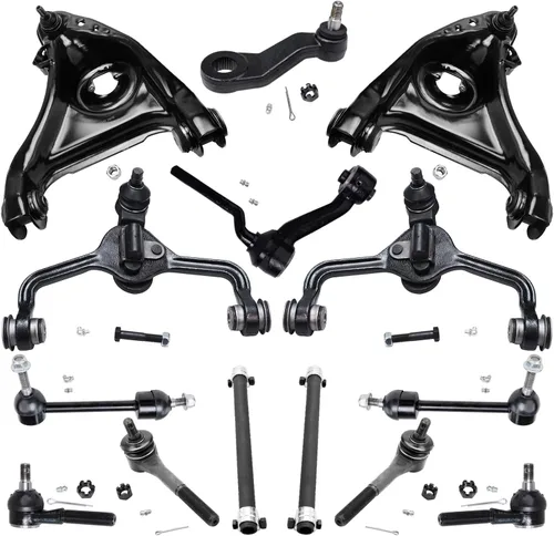 Vista 143 de Detroit Axle - Kit de suspensión frontal de 15 piezas para Jeep Grand Cherokee 99-04 1999 2000 2001 2002 2003 2004, brazos de control superior e