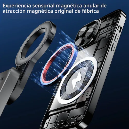 Vista 7 de Mini trípode magnético para selfie stick compatible con MagSafe para iPhone