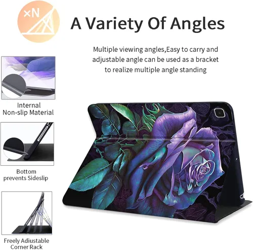 Vista 3 de Funda protectora para Samsung Galaxy Tab A de 8.0 pulgadas 2017, piel sintética a prueba de golpes, funda protectora para Samsung Tab A 8.0 pulgadas