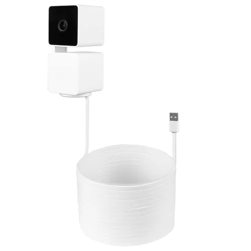 Vista 3 de HOLACA Cable de carga de alimentación para Wyze Cam Pan v3, cable de carga de 30 pies/29.5 ft para alimentar la cámara continuamente