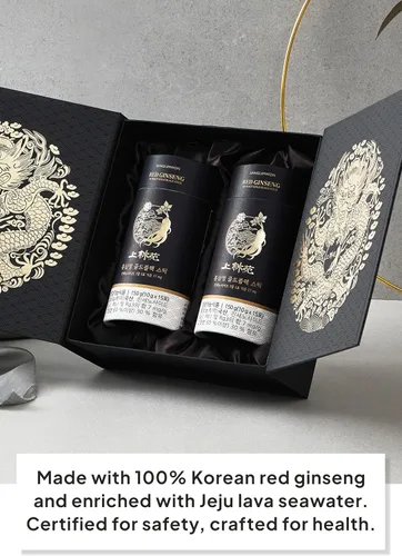 Vista 2 de Korean Food Sanglimwon Gold Black Stick, bebida de ginseng coreano, palitos de bebida empaquetados individualmente, caja de regalo premium, 30