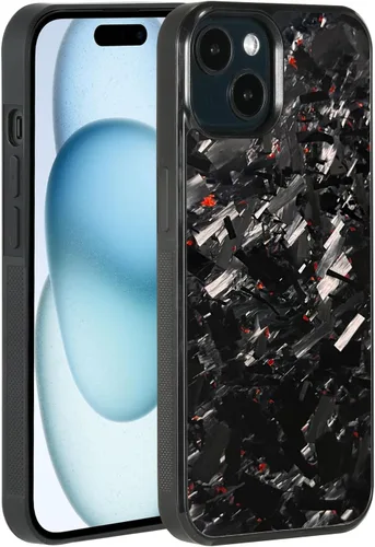 Vista 18 de Grip Series - Funda para iPhone 15 con fibra de carbono forjada real, diseño de bordes agarres, compatible con carga inalámbrica, compatible