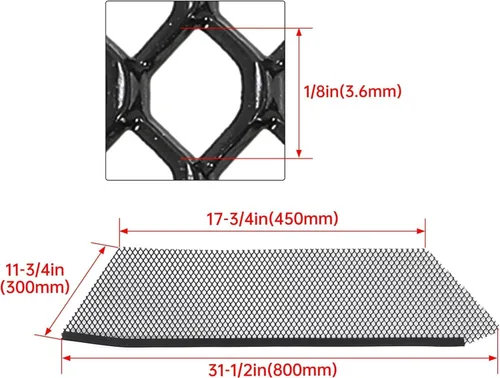 Vista 3 de HECASA Grille Mesh Set Compatible with 2020-2024 Chevy Chevrolet Corvette C8 Front Inner Mesh Honeycomb Grill Guard Radiator Grille Vent Insert