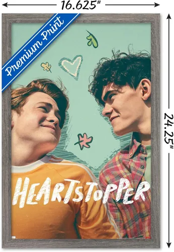 Vista 3 de Trends International Netflix Heartstopper: Temporada 1 - Póster de pared de una hoja Versión enmarcada Barnwood