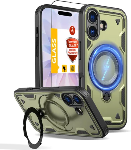 Vista 124 de Funda magnética para Google Pixel 9A compatible con cargador inalámbrico MagSafe, para Pixel 9A, funda de teléfono integrada de 360 °, con 2