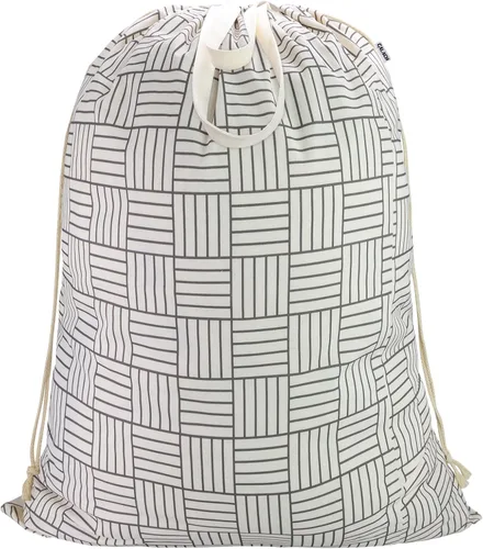 Vista 39 de Bolsa de lona para lavandería con asas y cordón 30 pulgadas de ancho x 35 Bolsa de almacenamiento de lona gruesa, grande, resistente, lavable