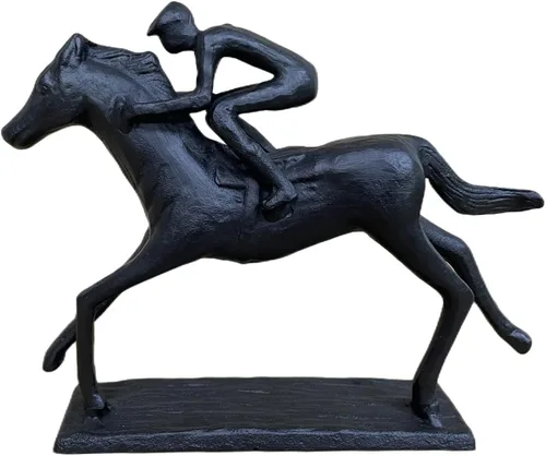 Vista 7 de Briskfeel Estatua de hierro de hombre con esfera, escultura de Sísifo de metal, decoración para el hogar y la oficina (B2 fuerte)