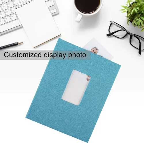Vista 3 de Polaroid - Álbum de fotos, pequeño libro de imágenes con capacidad para 280 fotos, libro de recuerdos azul para imágenes de 2 x 3 pulgadas, álbum