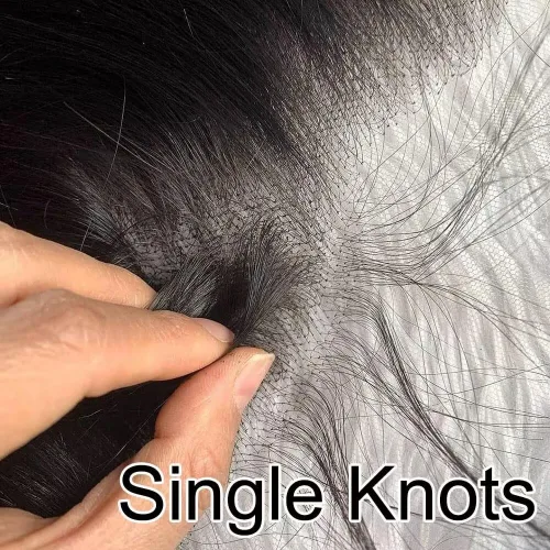Vista 4 de KRN 5x5 HD Cierre de encaje, 0.1mm Ultra-delgado Invisible Cierre de encaje HD Pequeño Nudo Único Pre-arrancado con Cabello de Bebé 12A Grado