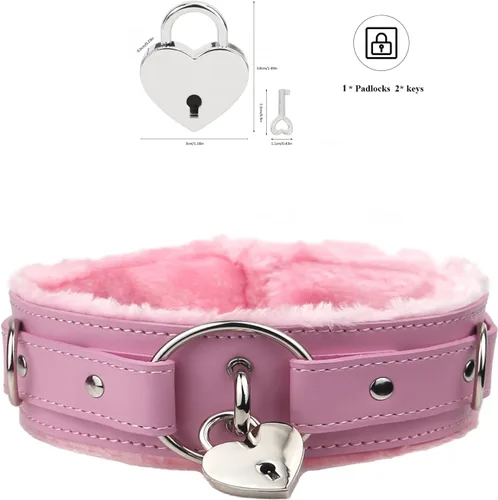 Vista 3 de Blinan Gargantilla de cuero con campana de tamaño ajustable para mujer