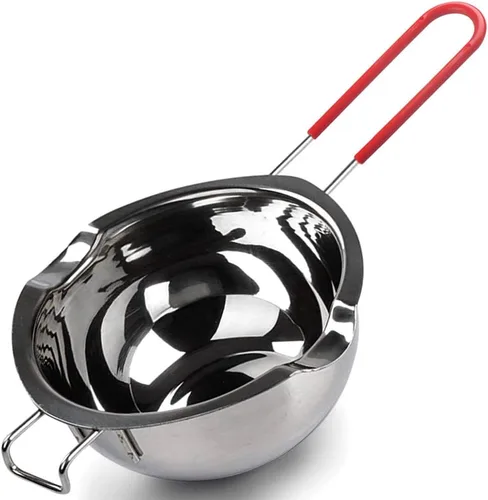 Vista 8 de Olla de Fusión de Doble Caldera con 600ML, Olla de Fusión de Chocolate de Acero Inoxidable con Mango Resistente al Calor para Mantequilla Caramelo