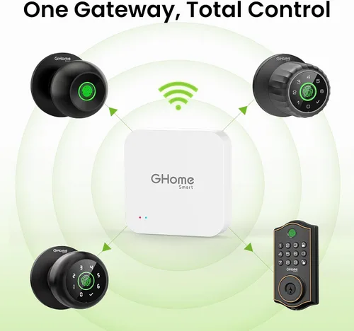 Vista 6 de GHome G2 Smart WiFi Gateway, Hub WiFi para Cerraduras Inteligentes, Control Remoto, Gateway G2 para Aplicación de Cerradura TT/DD, WiFi 2.4Ghz